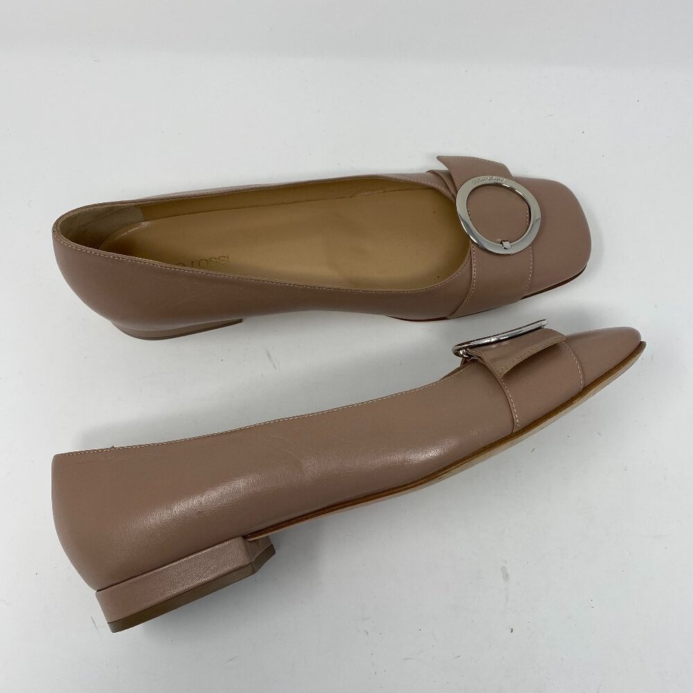 sergio rossi slip on leather flats